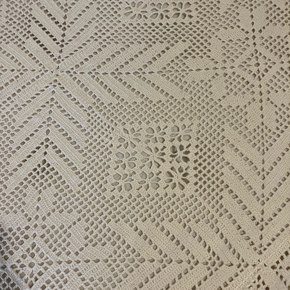 Hand crotched coverlet 82”x68”. - Picture 3 of 4